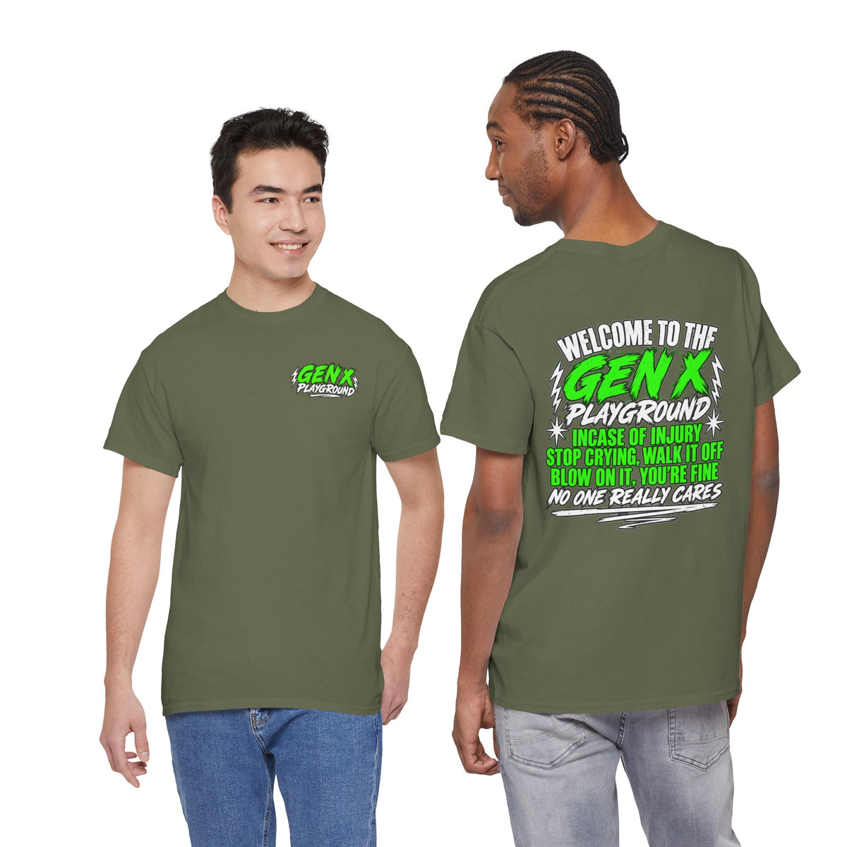 Gen X Playground T‑Shirt — "Welcome to the Gen X Playground" Graphic Tee