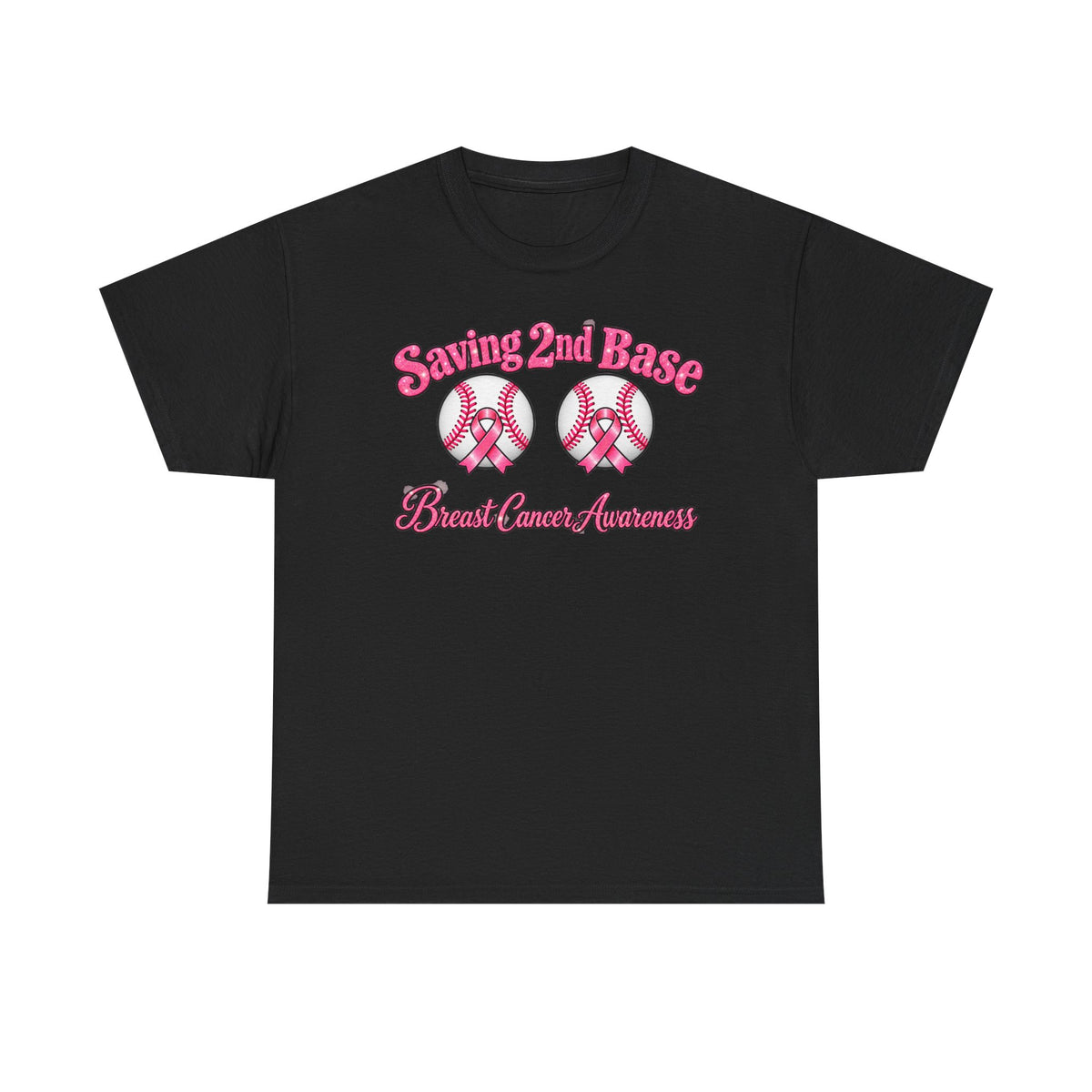 Saving 2nd Base Breast Cancer Awareness T-Shirt