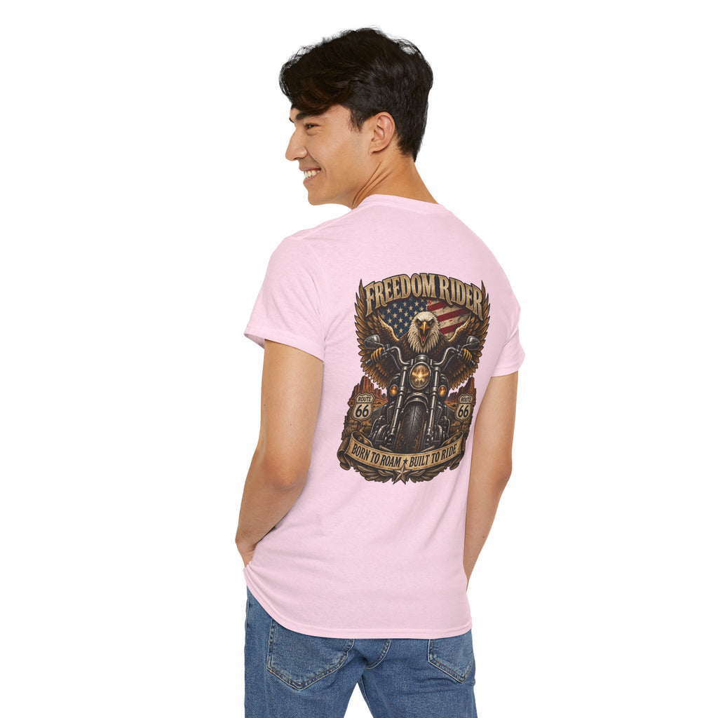 Freedom Rider Motorcycle T‑Shirt — Born to Roam Vintage Biker Tee