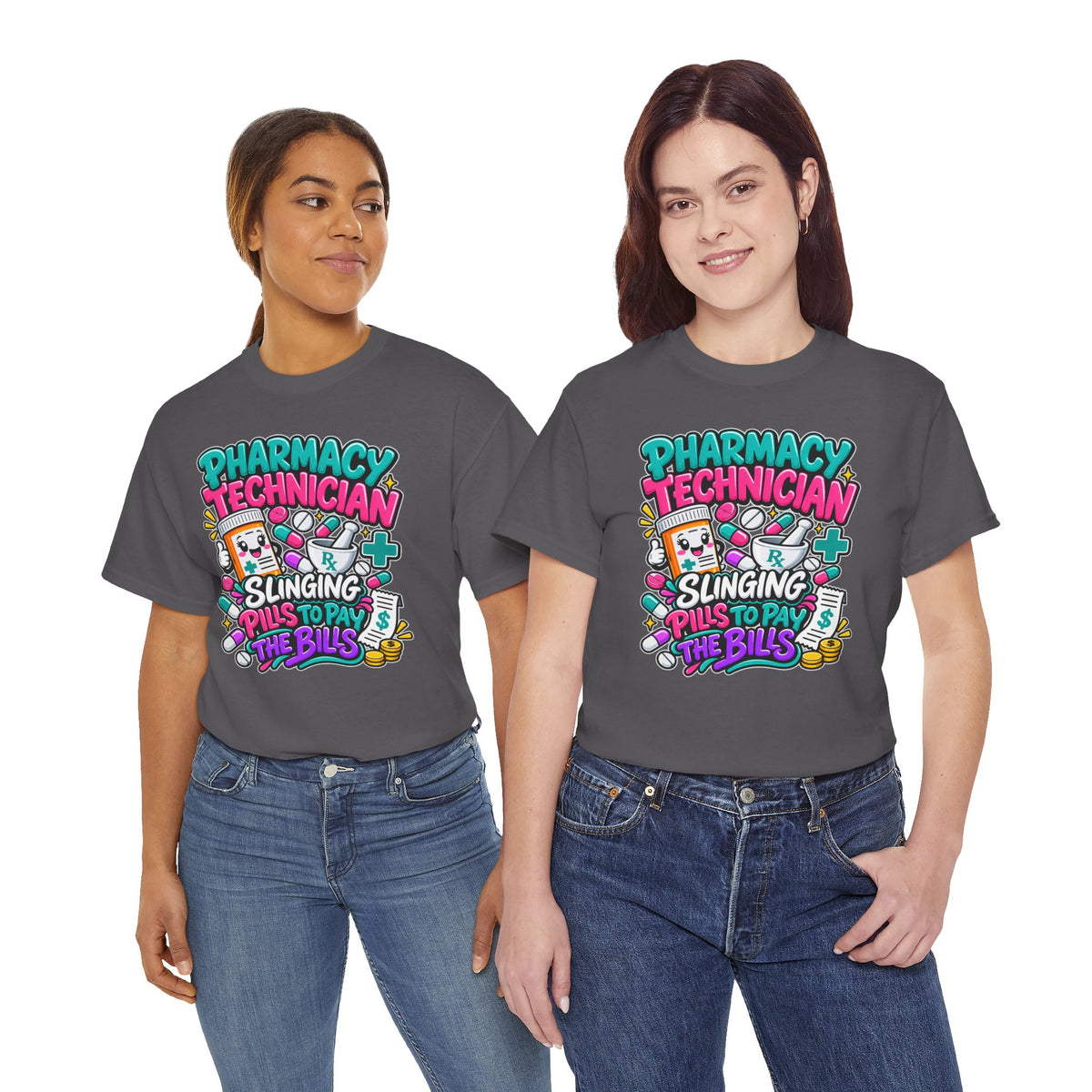 Pharmacy Technician T‑Shirt — "Slinging Pills to Pay the Bills" Graphic Tee