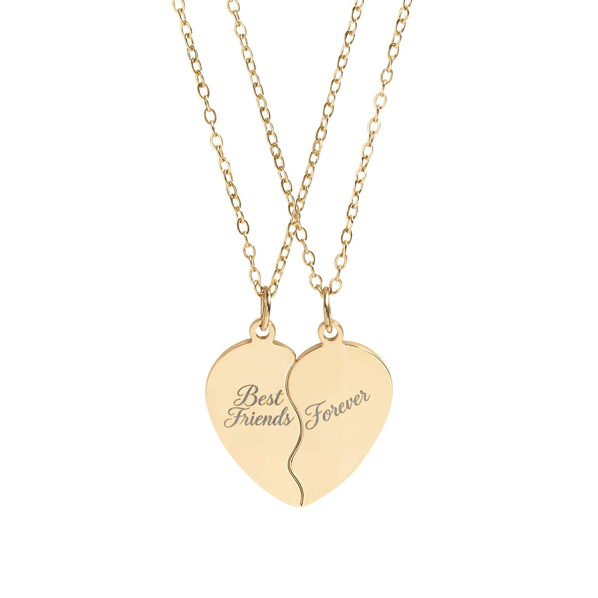 Best Friends Broken Heart Necklace Set
