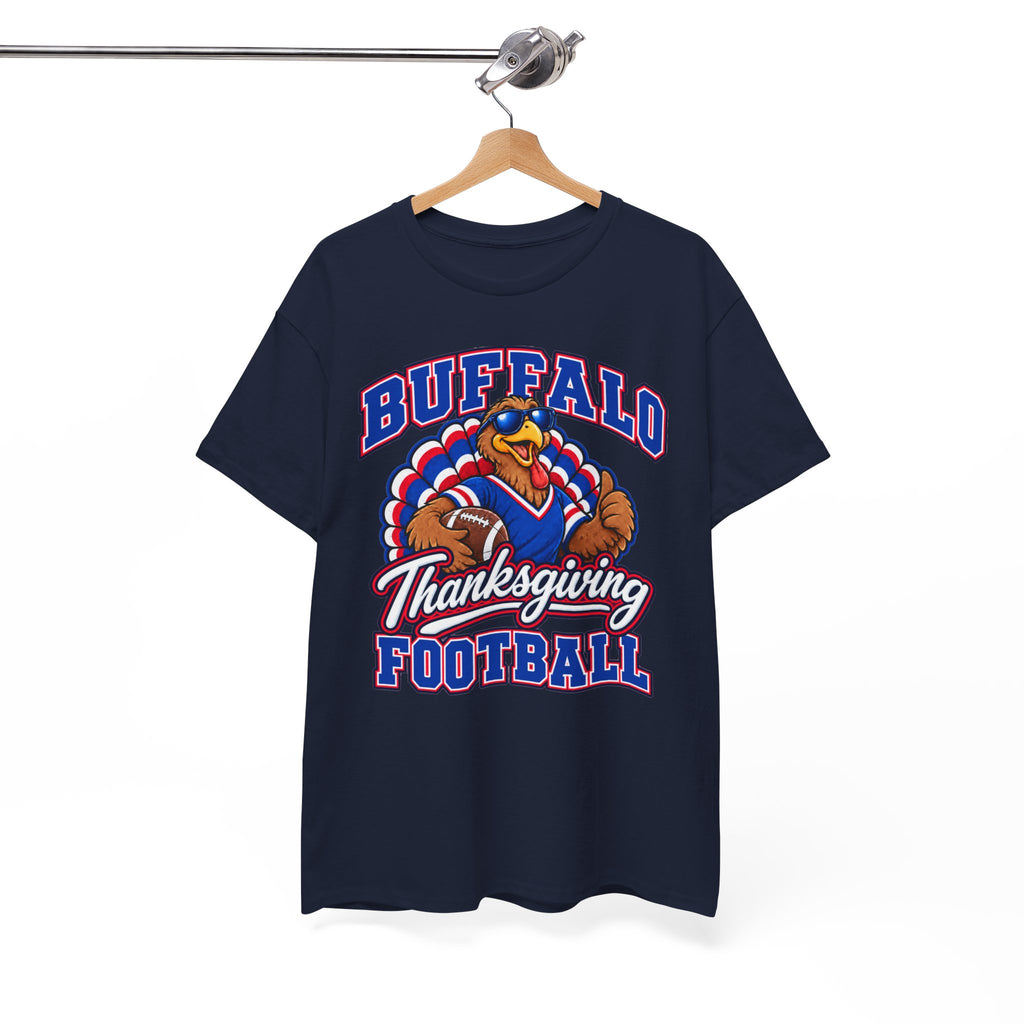 Buffalo Thanksgiving Football T-Shirt — Turkey Mascot Game Day Tee