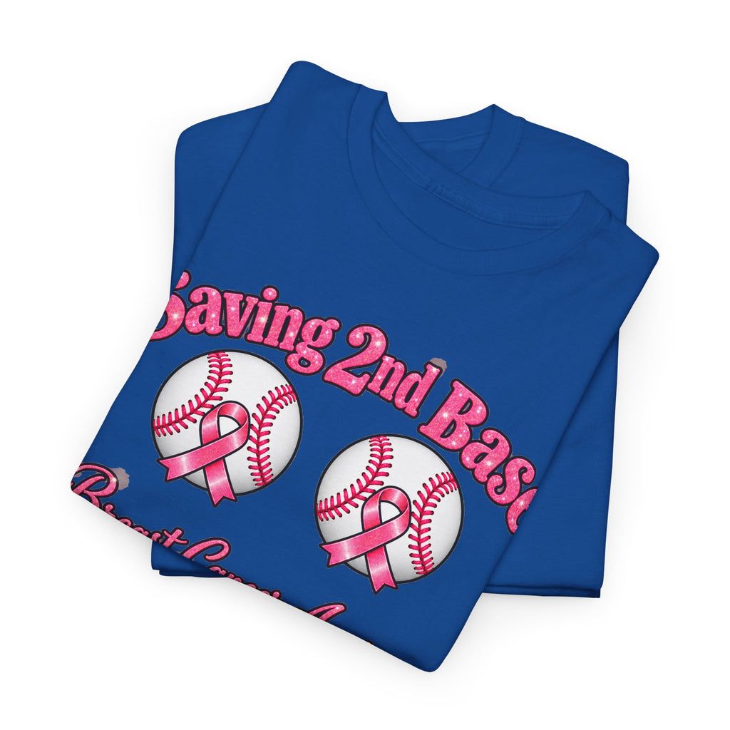 Saving 2nd Base Breast Cancer Awareness T-Shirt