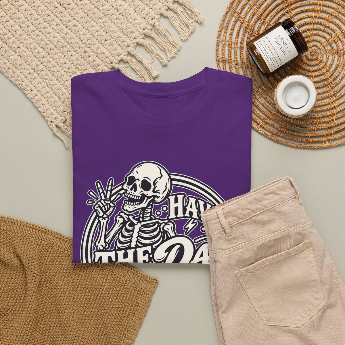 Have the Day You Deserve Tee — Vintage Skeleton Graphic T‑Shirt