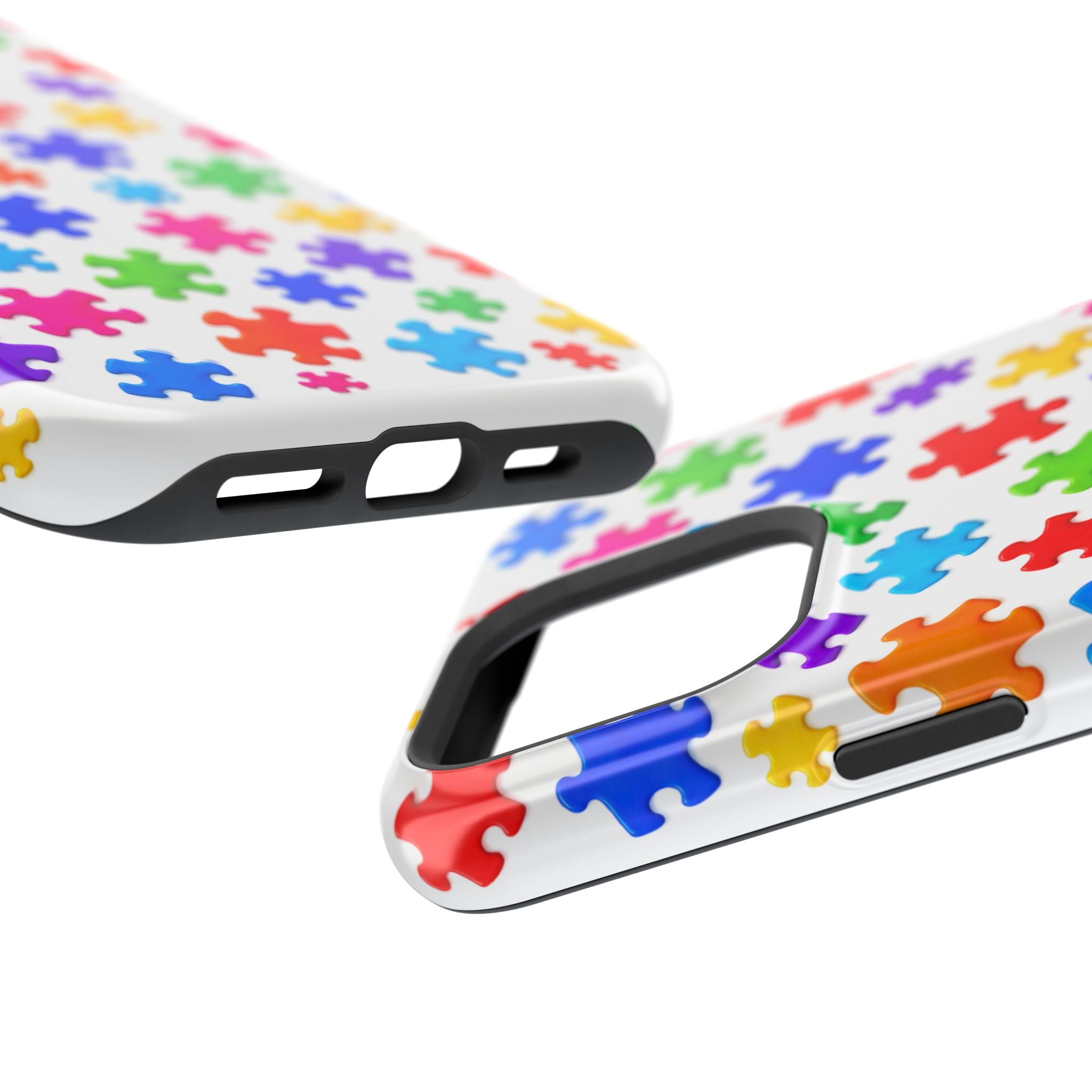 Autism Puzzle Pattern Magnetic Impact-Resistant Phone Case