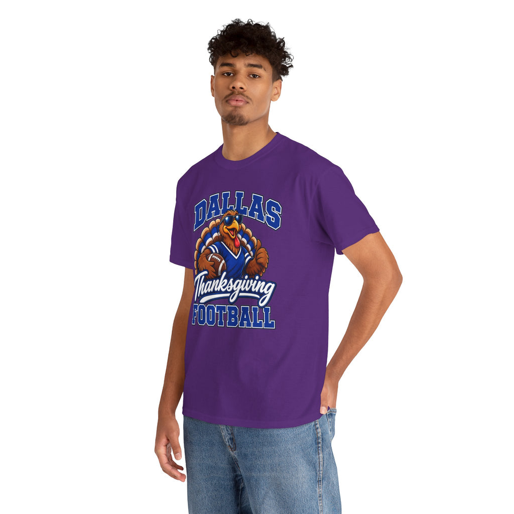 Dallas Thanksgiving Football T-Shirt — Turkey Mascot Game Day Tee