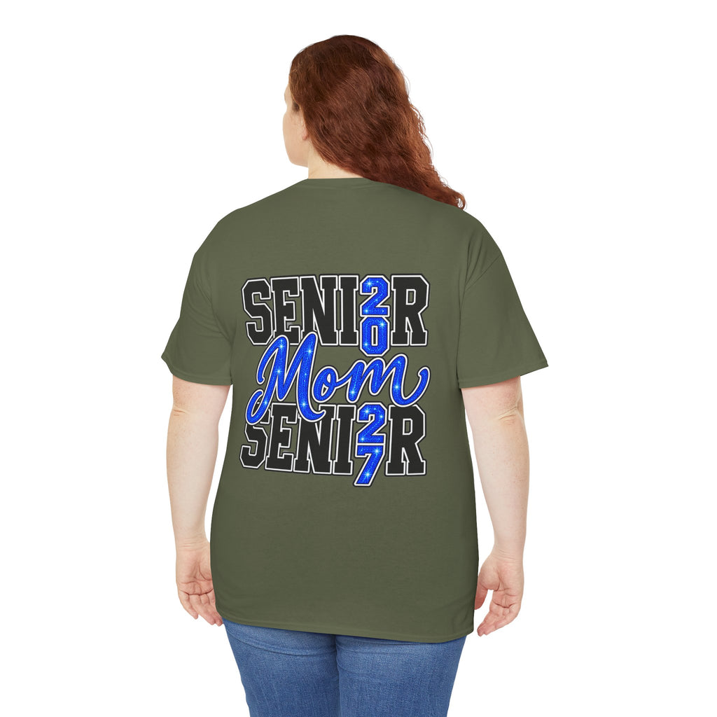 Senior Mom 2027 T-Shirt — Back Print Proud Senior Parent Tee