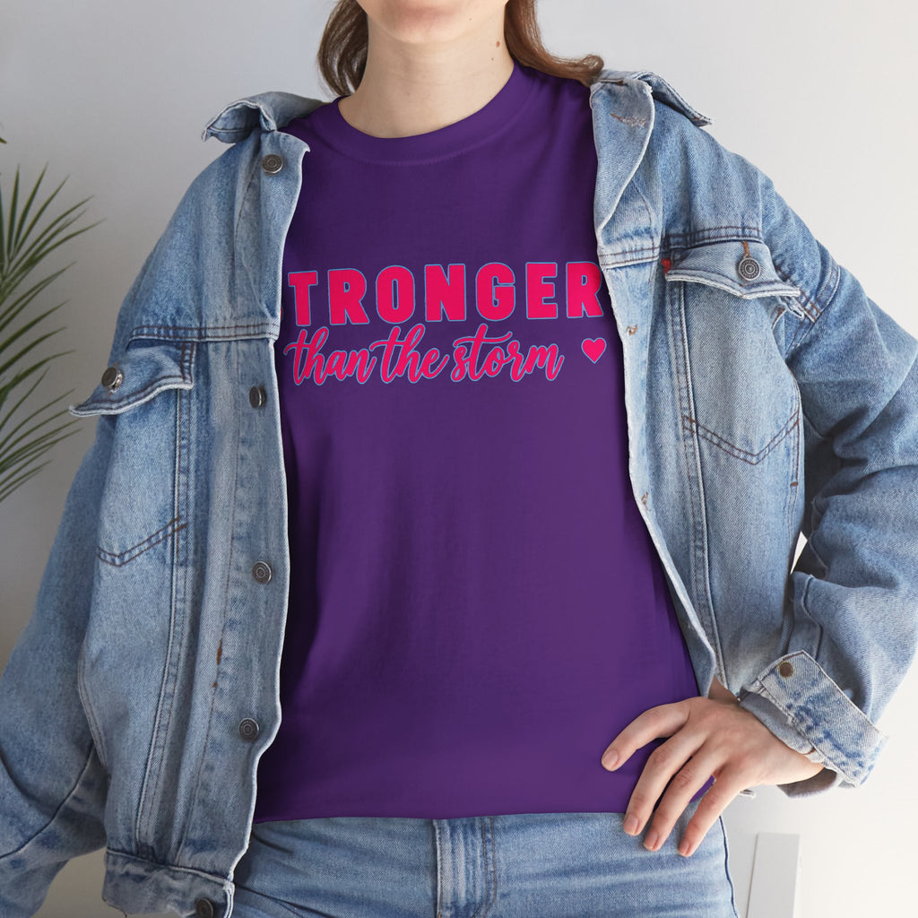 Stronger Than the Storm Tee - Inspirational Women's Resilience T-Shirt