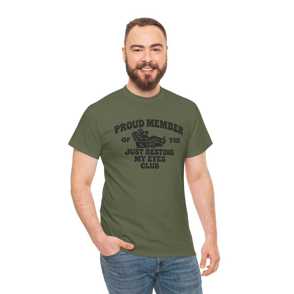 Resting My Eyes Club T-Shirt — "Proud Member of the Just Resting My Eyes Club" Graphic Tee