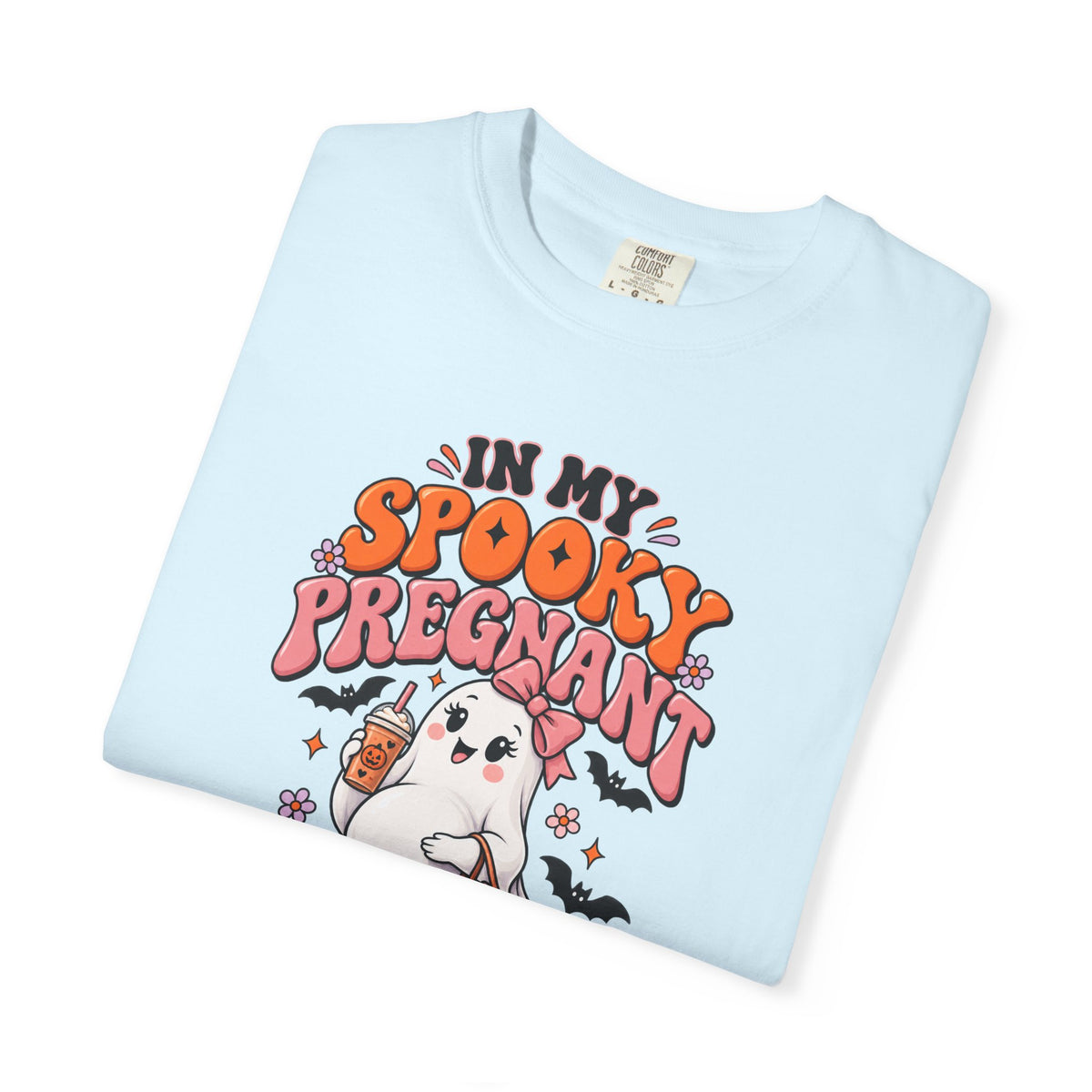 Pregnant Halloween T-Shirt — "In My Spooky Pregnant Era" Cute Ghost Maternity Tee