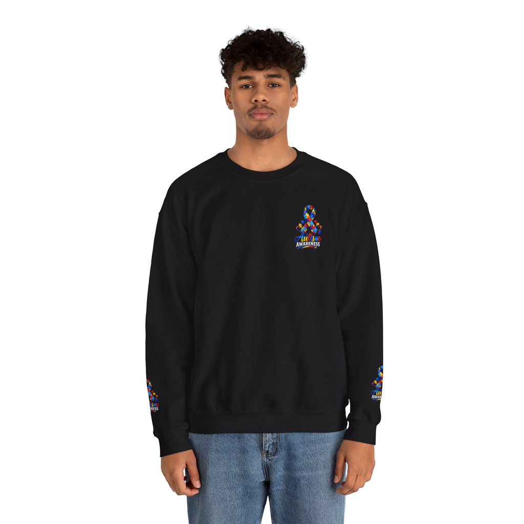 Autism Awareness Crewneck Sweatshirt — Color Outside the Lines Design