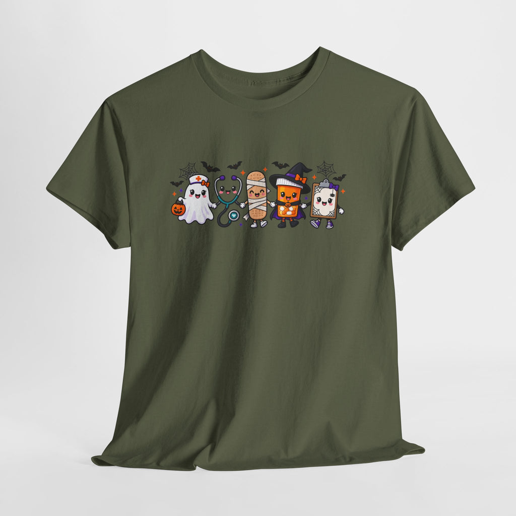 Halloween Candy Characters Tee — Cute Trick-or-Treat Ghosts & Candy Corn Shirt