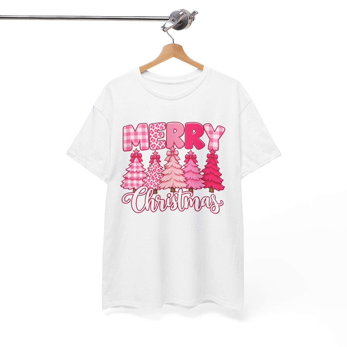 Merry Christmas Pink Christmas Tree T-Shirt