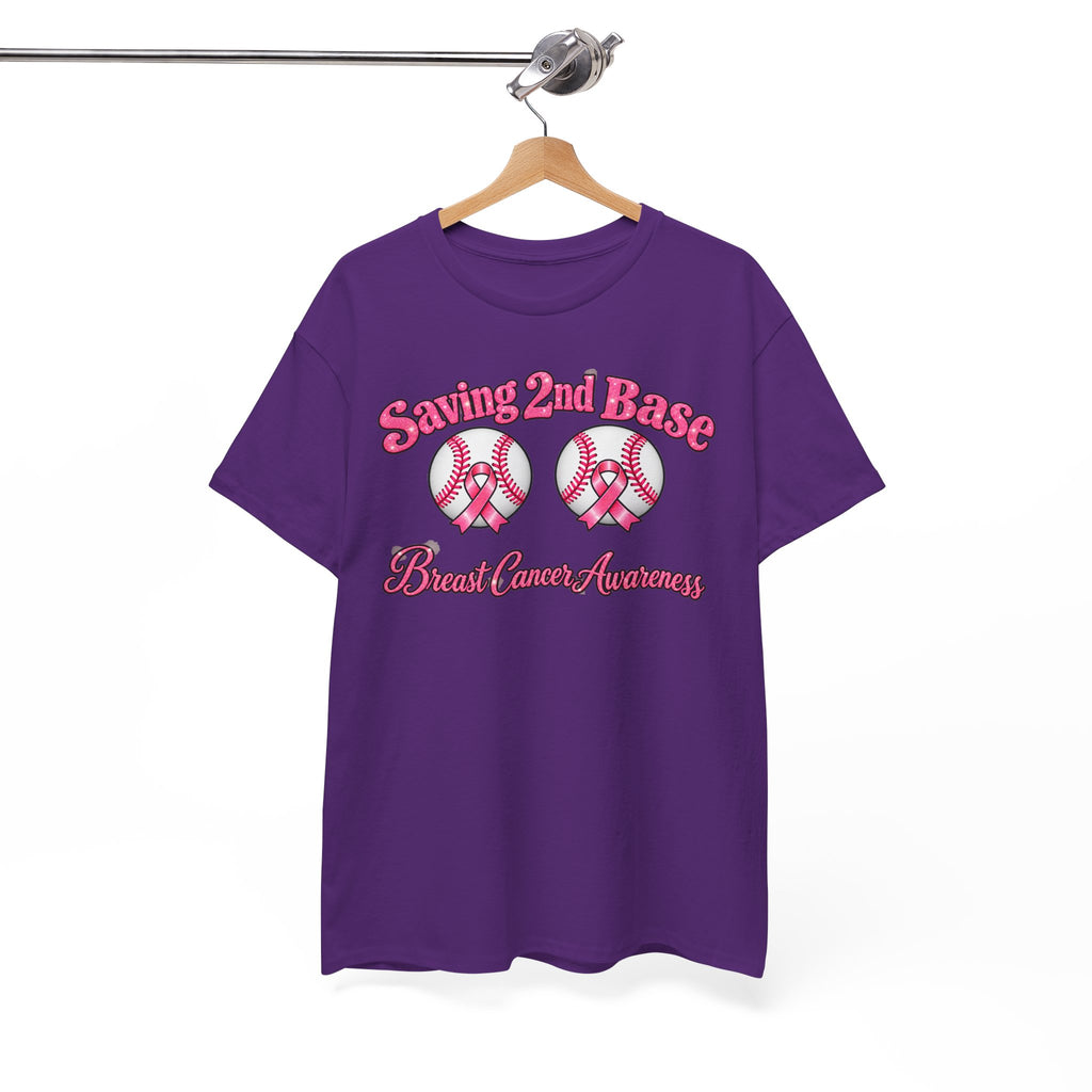 Saving 2nd Base Breast Cancer Awareness T-Shirt