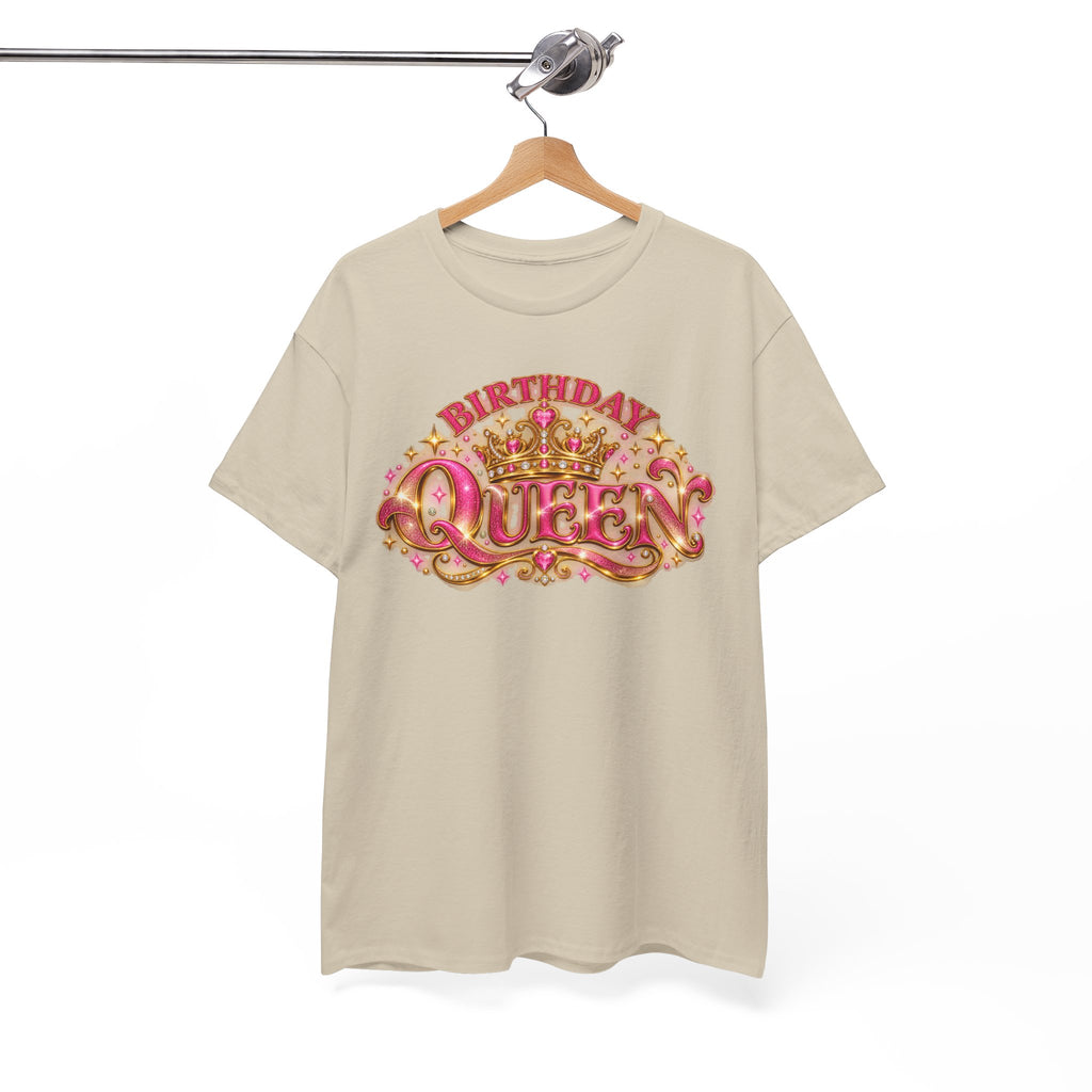 Birthday Queen Graphic T-Shirt | Pink & Gold Crown