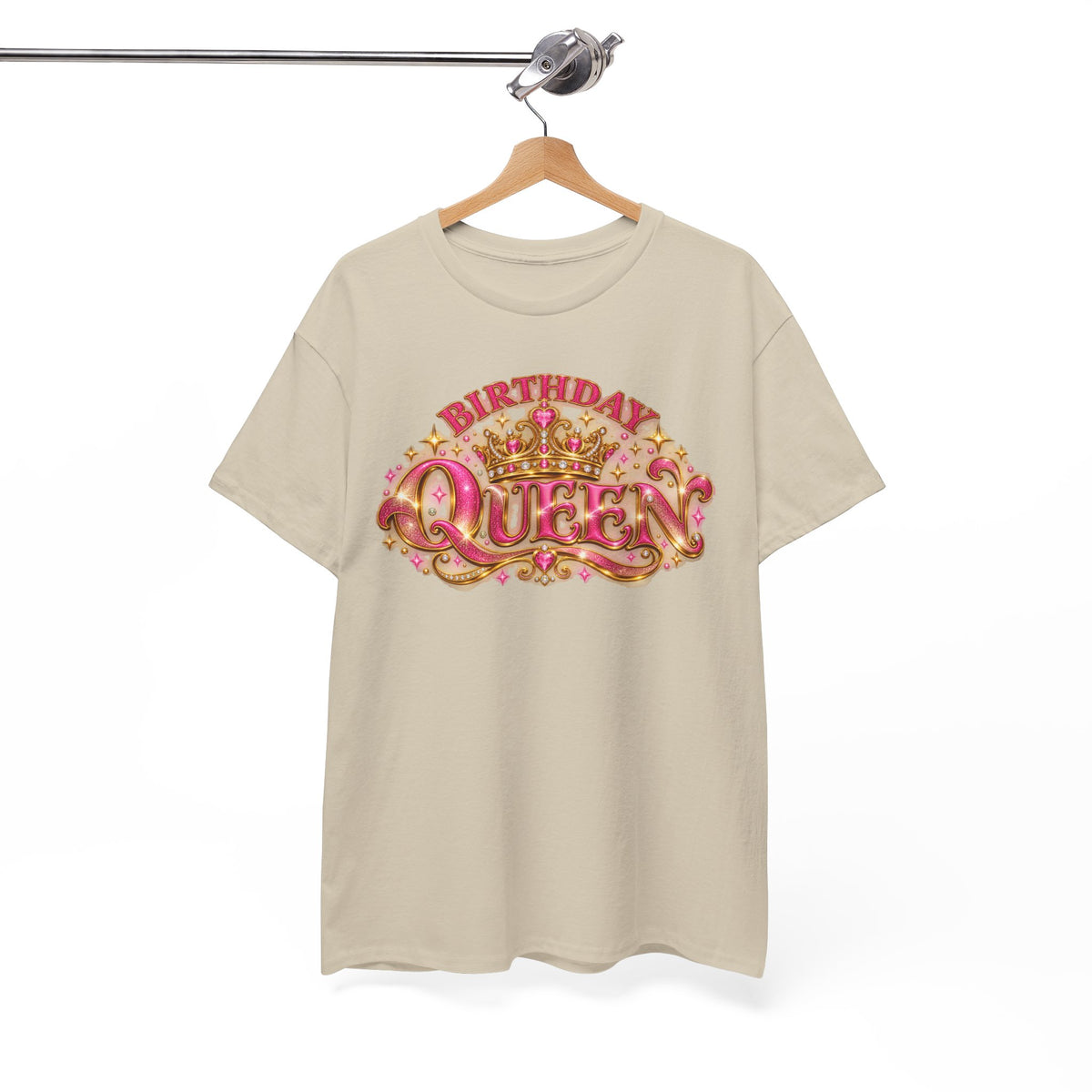 Birthday Queen Graphic T-Shirt | Pink & Gold Crown