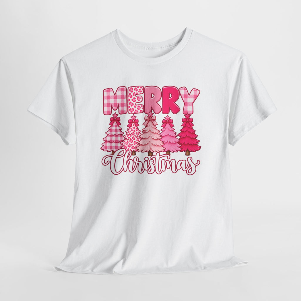 Merry Christmas Pink Christmas Tree T-Shirt