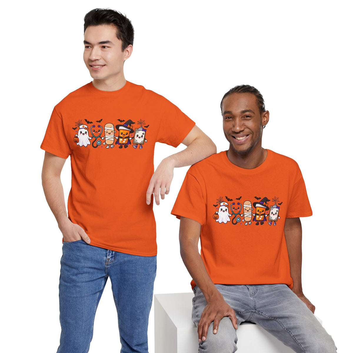 Halloween Candy Characters Tee — Cute Trick-or-Treat Ghosts & Candy Corn Shirt
