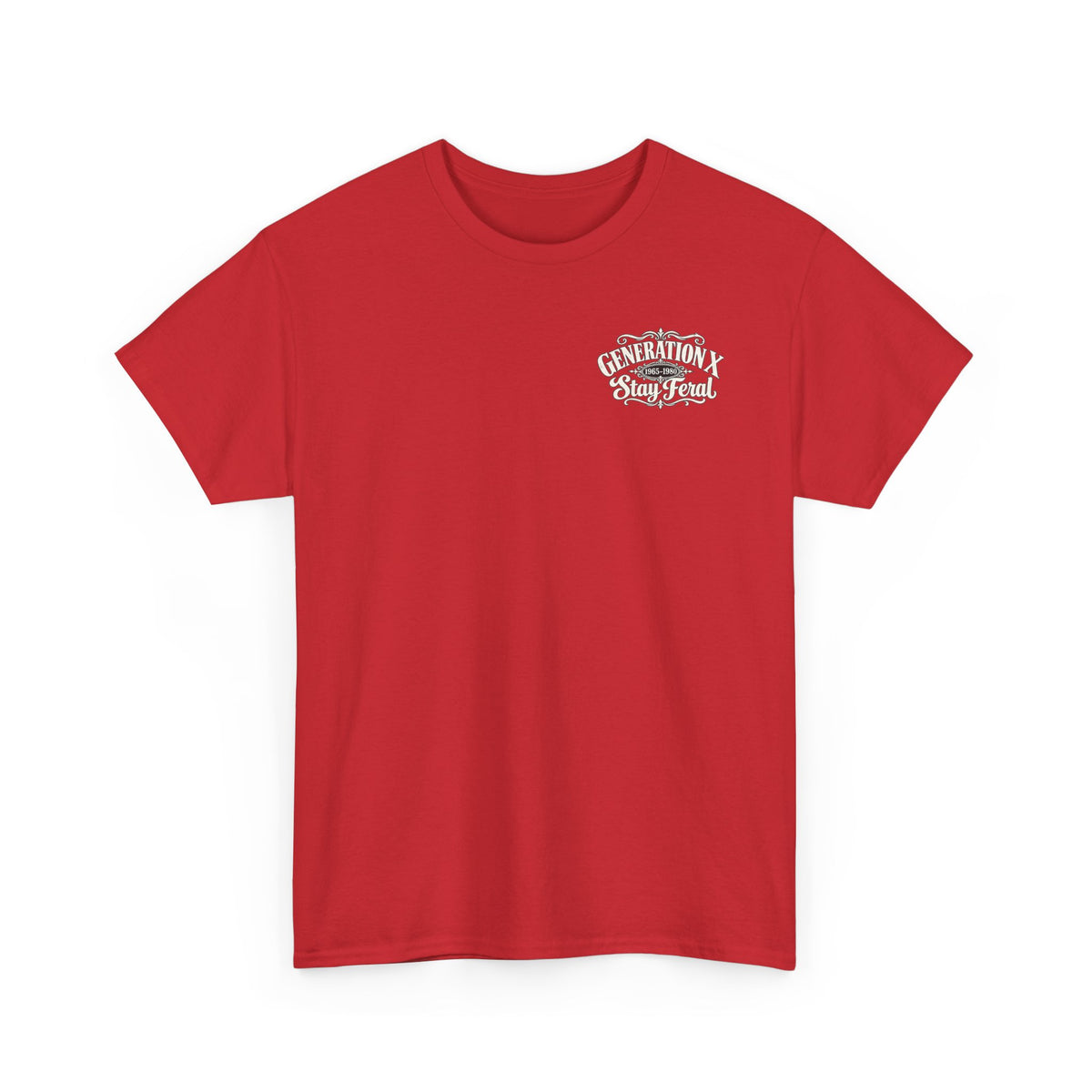 Generation X T‑Shirt — 'Stay Feral' Vintage Whiskey Label Tee (Born 1965–1980)