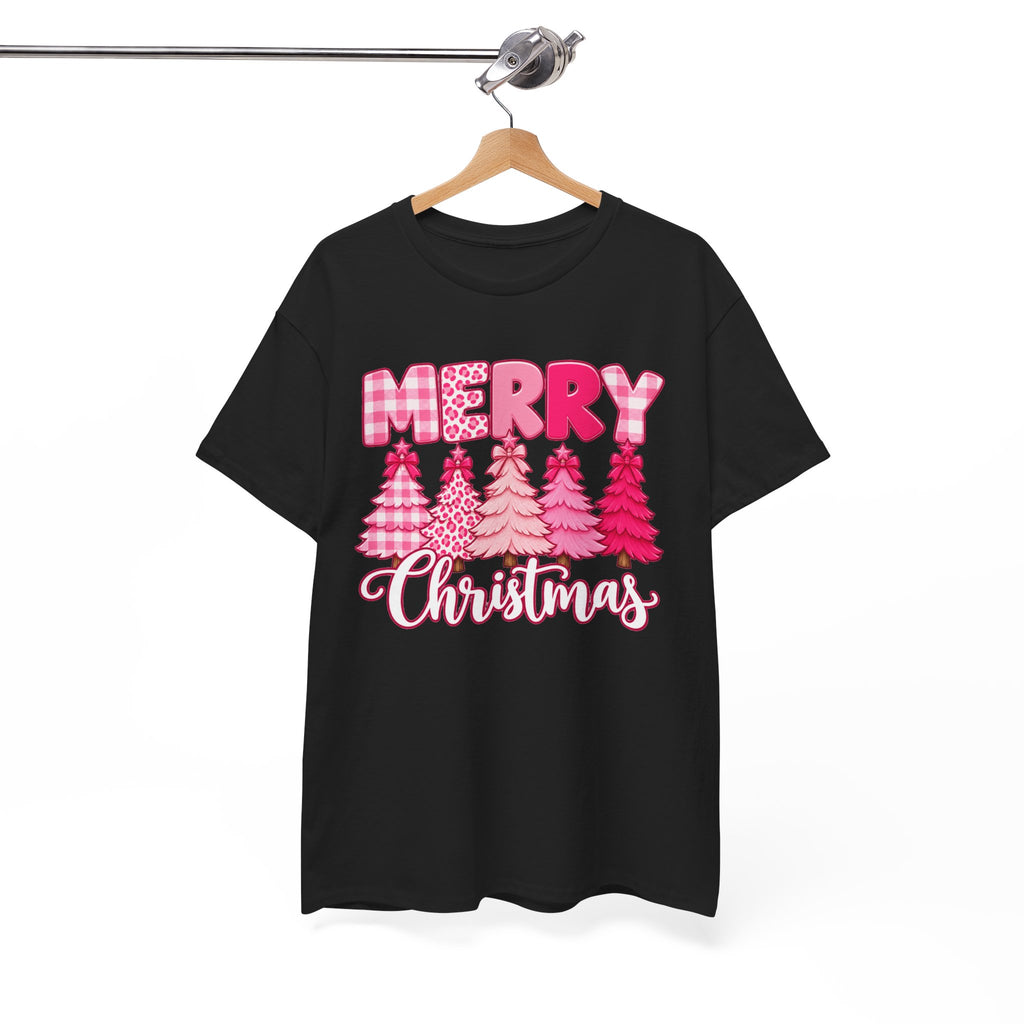 Merry Christmas Pink Christmas Tree T-Shirt