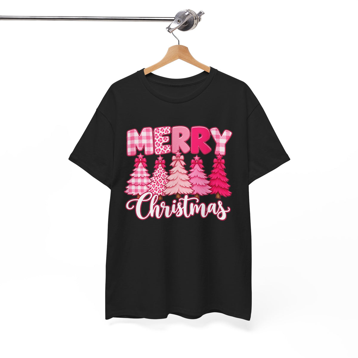 Merry Christmas Pink Christmas Tree T-Shirt
