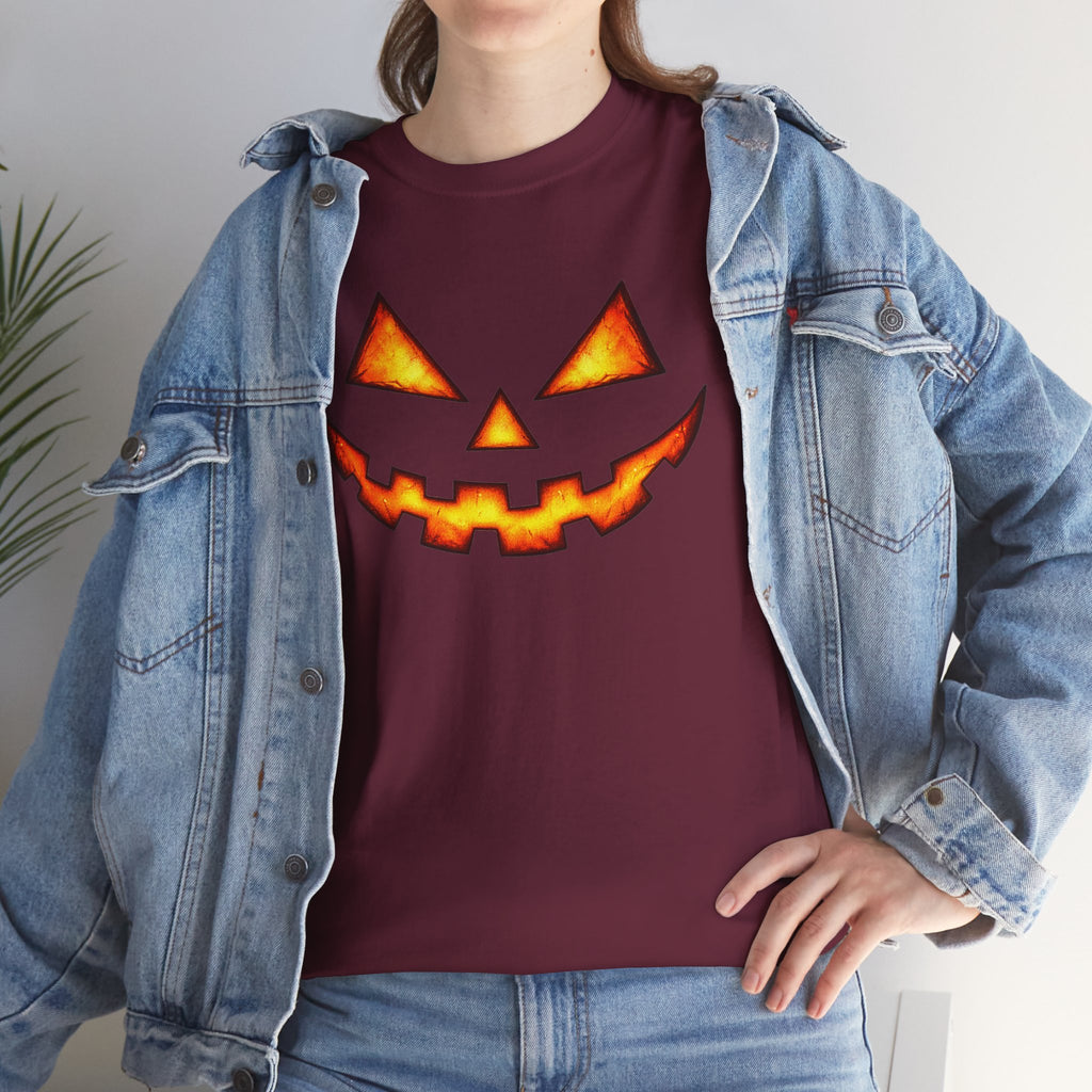 Jack-O'-Lantern Pumpkin Scary Face T-Shirt — Halloween Horror Costume Tee
