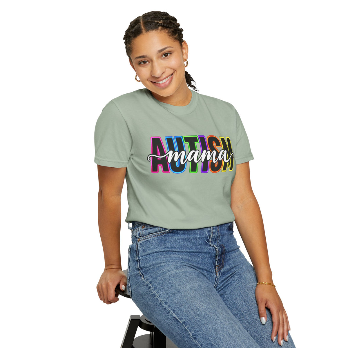 Autism Mama T-Shirt — Colorful Pride Support Tee for Moms