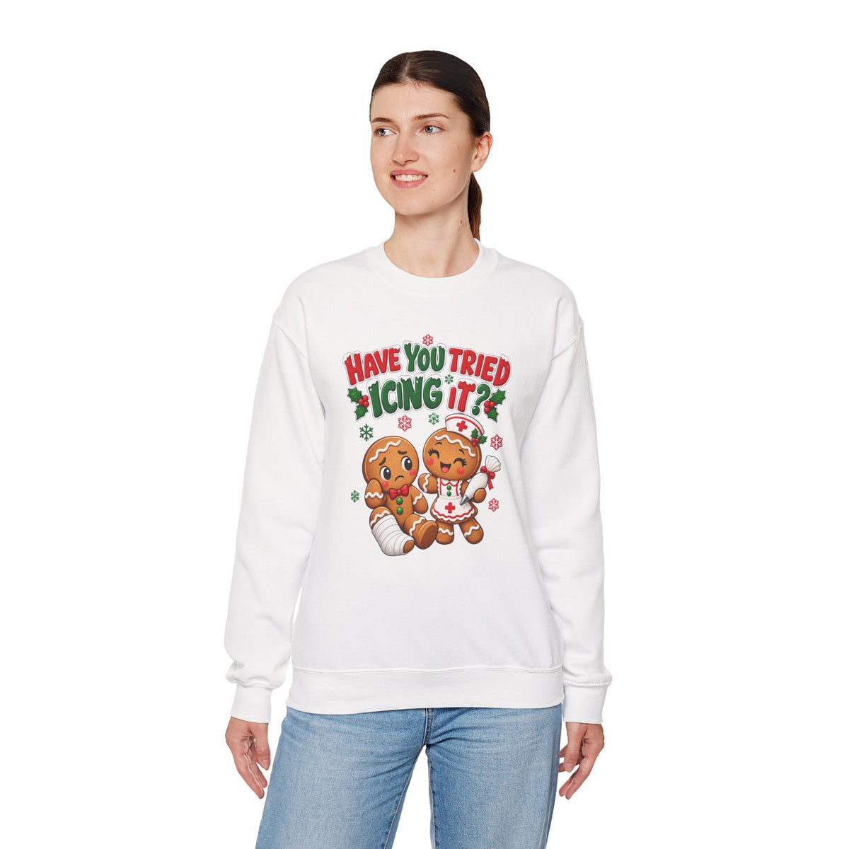 Have You Tried Icing It? Gingerbread Couple Christmas Sweatshirt