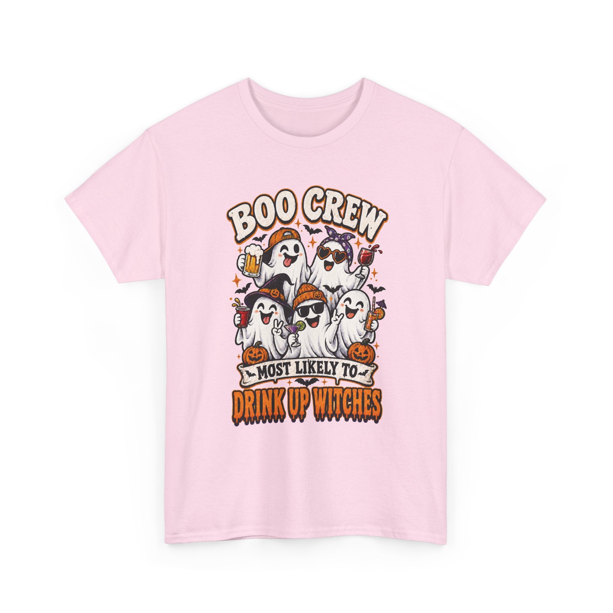 Boo Crew Halloween Tee — "Most Likely to Drink Up Witches" Ghost Party Shirt