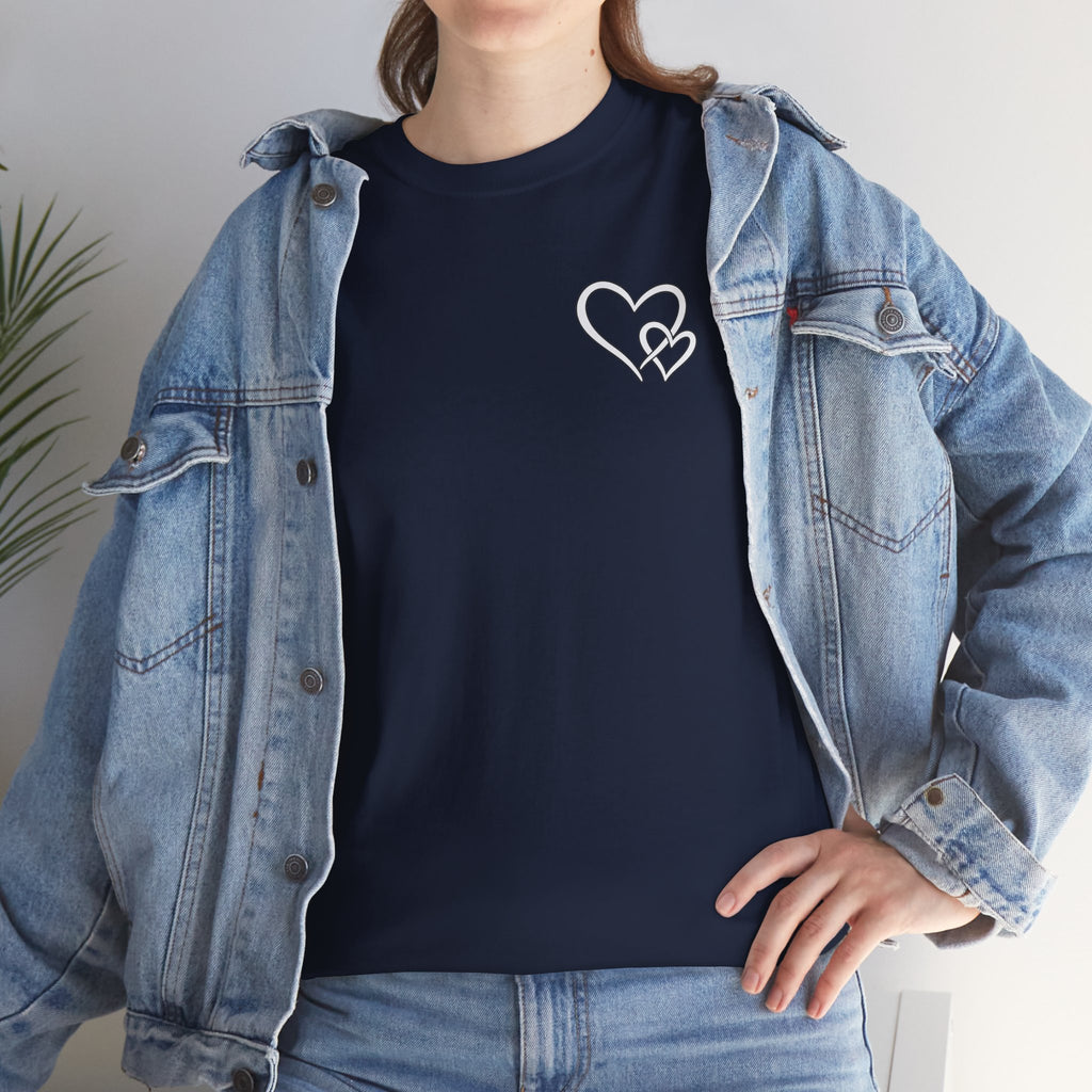 Inspirational Heart T-Shirt – "To the Person Behind Me: You Are Amazing, Beautiful and Enough" Motivational Tee