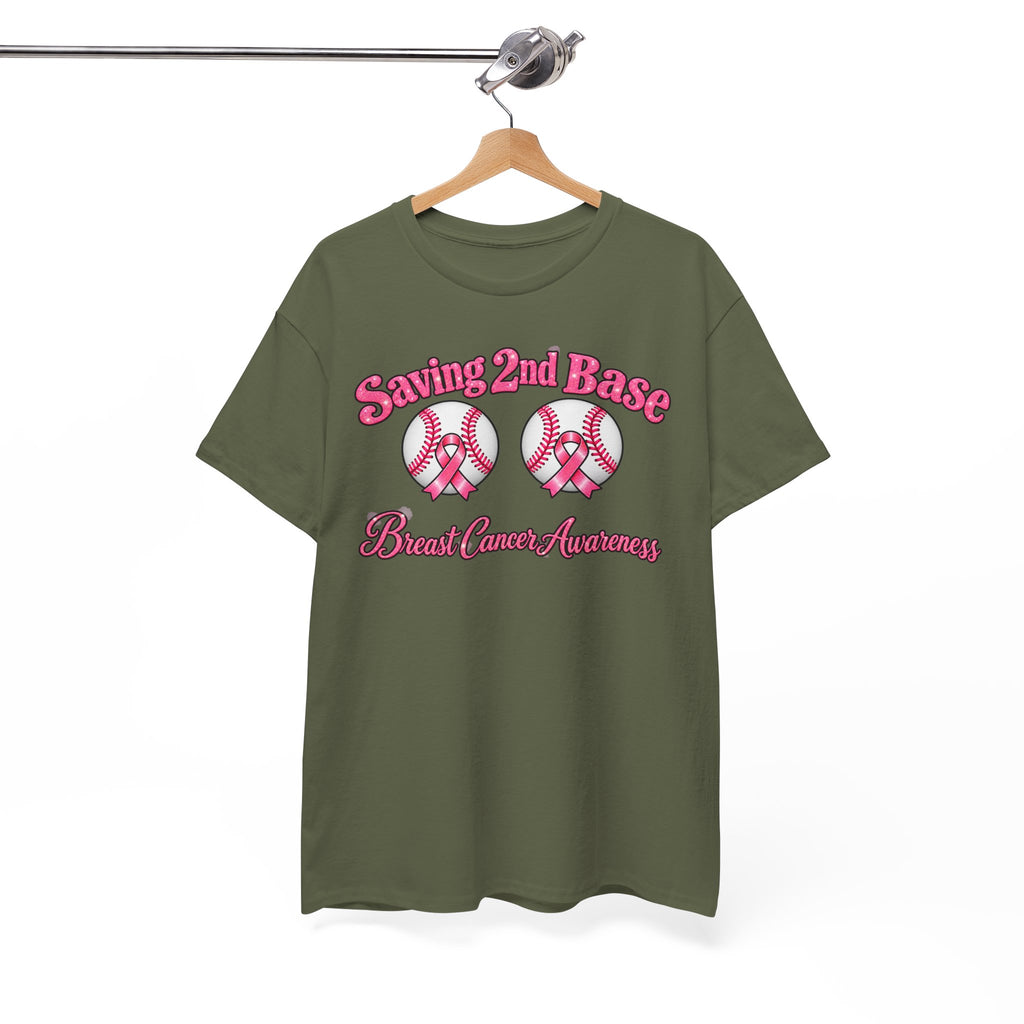 Saving 2nd Base Breast Cancer Awareness T-Shirt