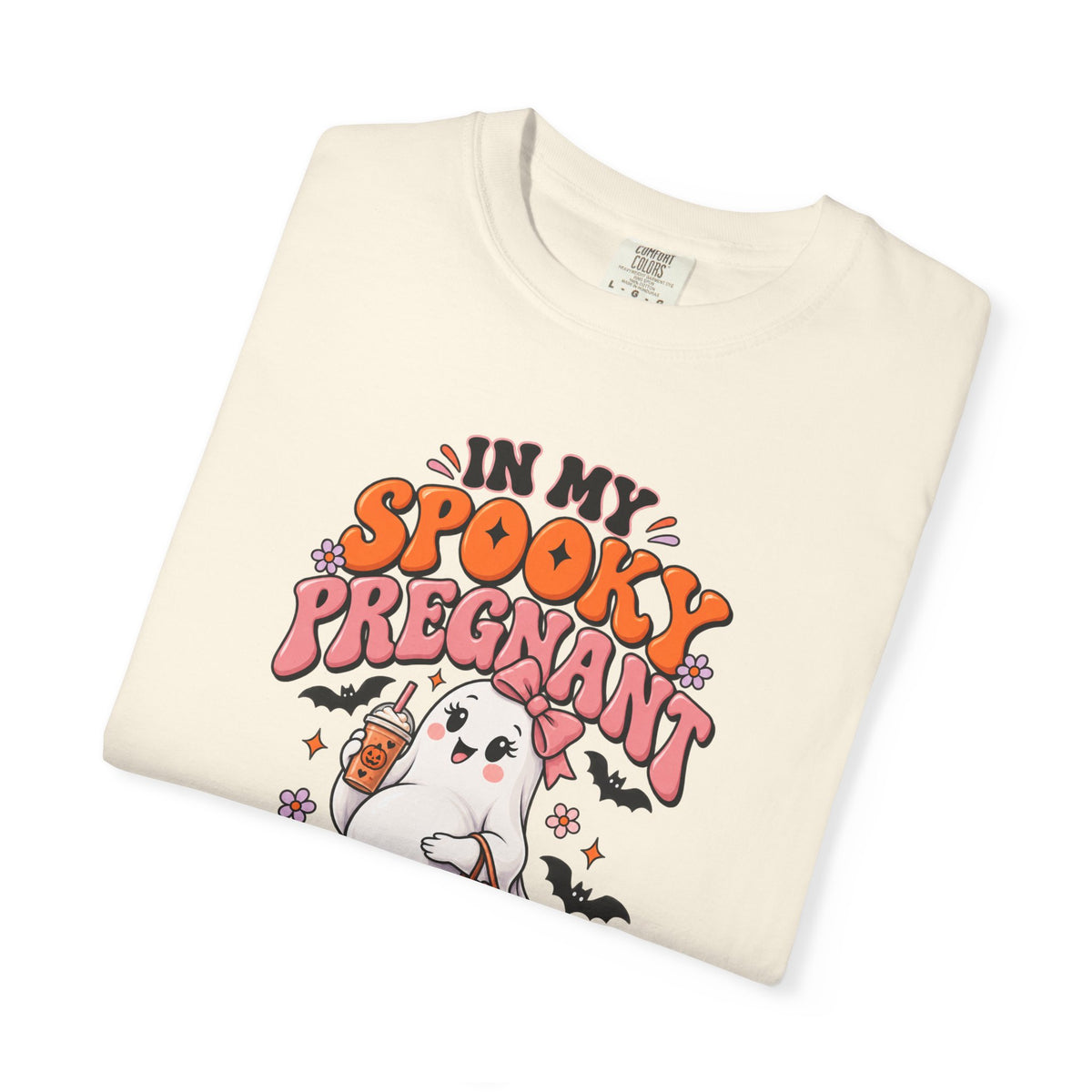 Pregnant Halloween T-Shirt — "In My Spooky Pregnant Era" Cute Ghost Maternity Tee