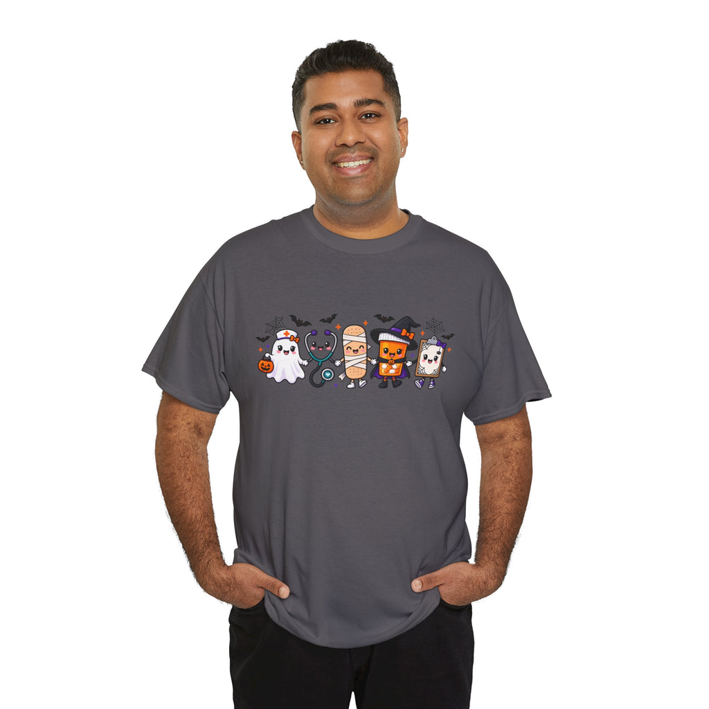 Halloween Candy Characters Tee — Cute Trick-or-Treat Ghosts & Candy Corn Shirt