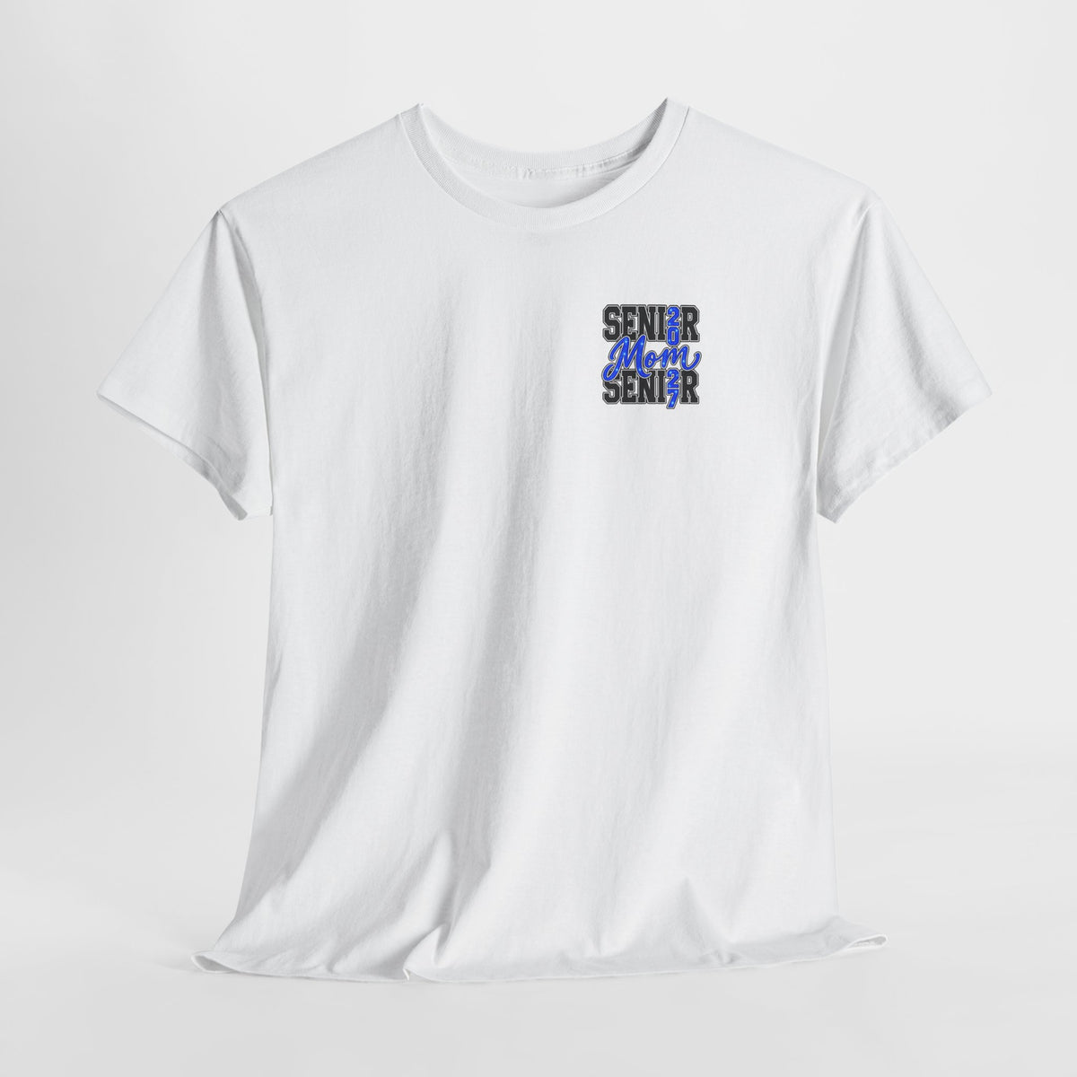 Senior Mom 2027 T-Shirt — Back Print Proud Senior Parent Tee