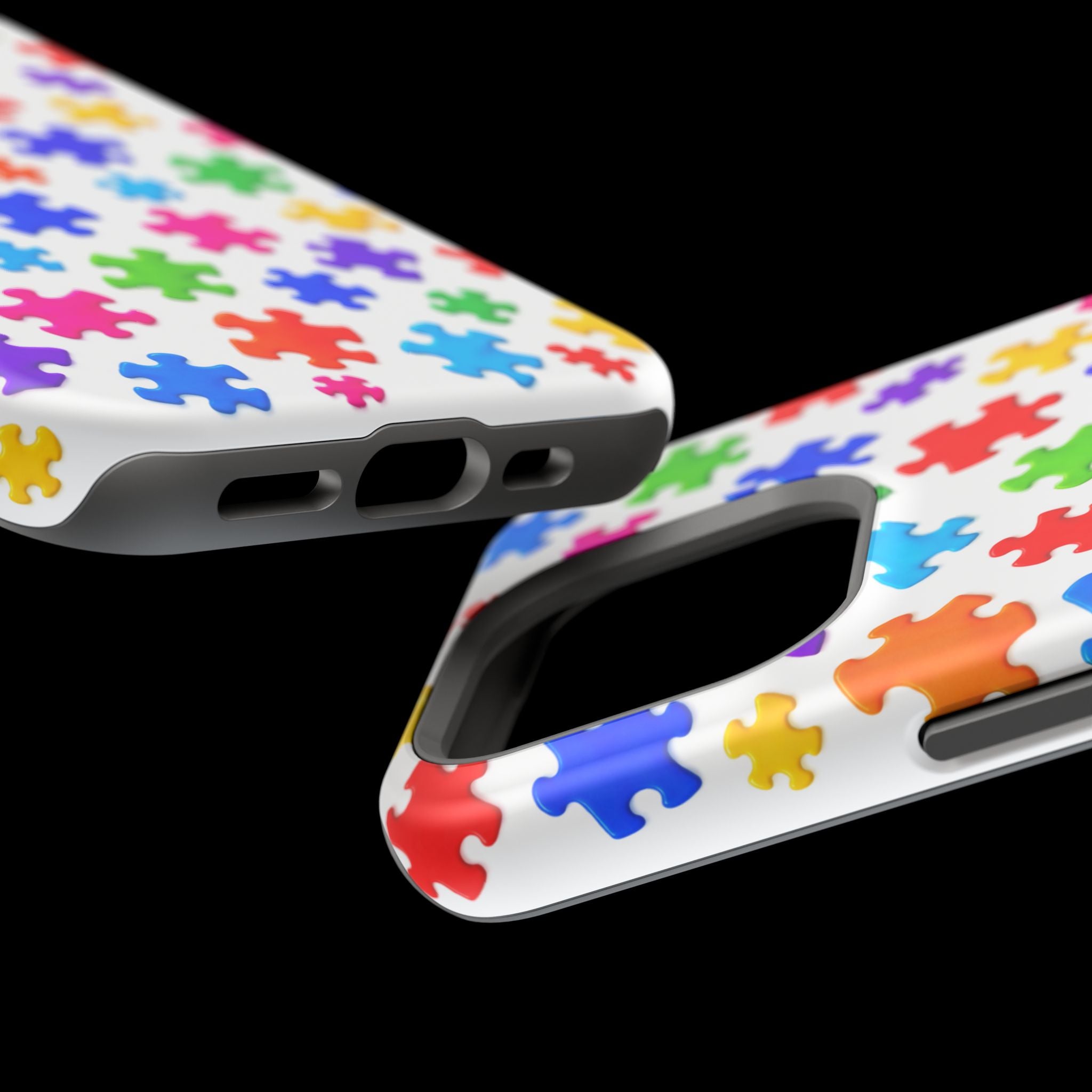 Autism Puzzle Pattern Magnetic Impact-Resistant Phone Case
