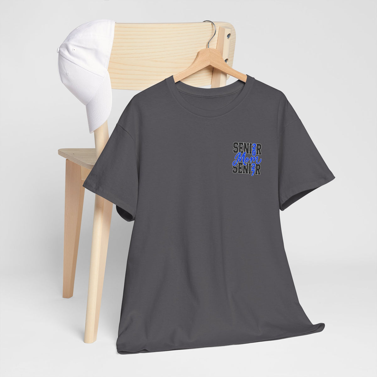 Senior Mom 2027 T-Shirt — Back Print Proud Senior Parent Tee