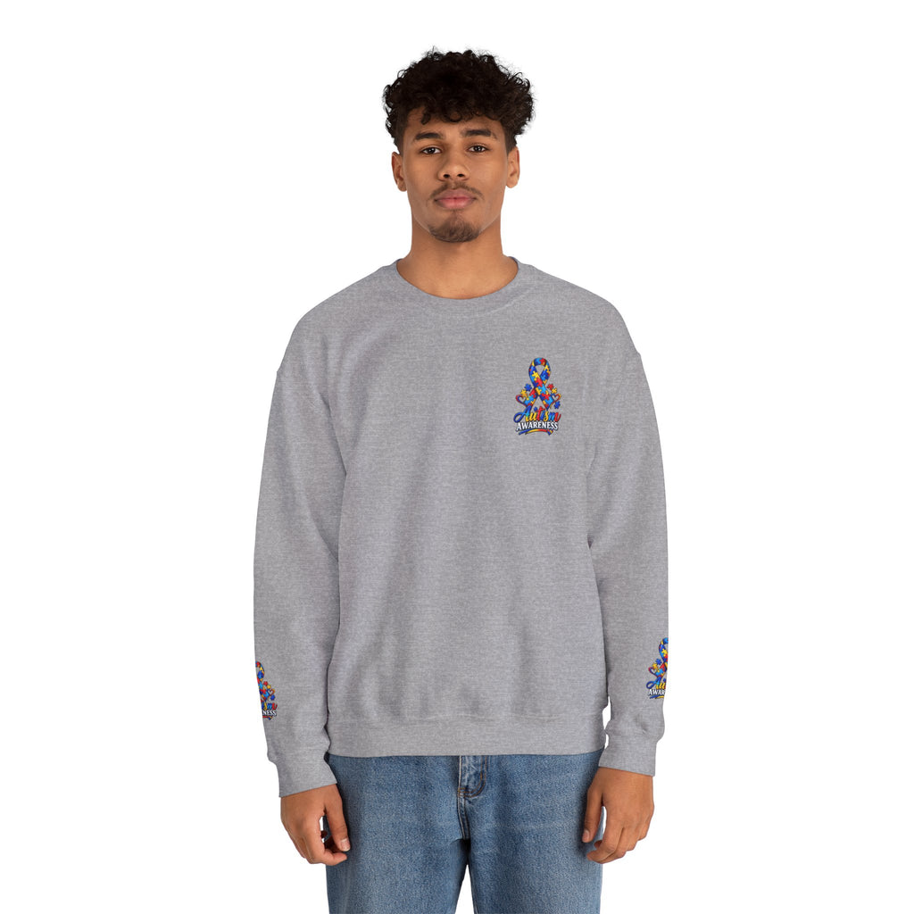 Autism Awareness Crewneck Sweatshirt — Color Outside the Lines Design