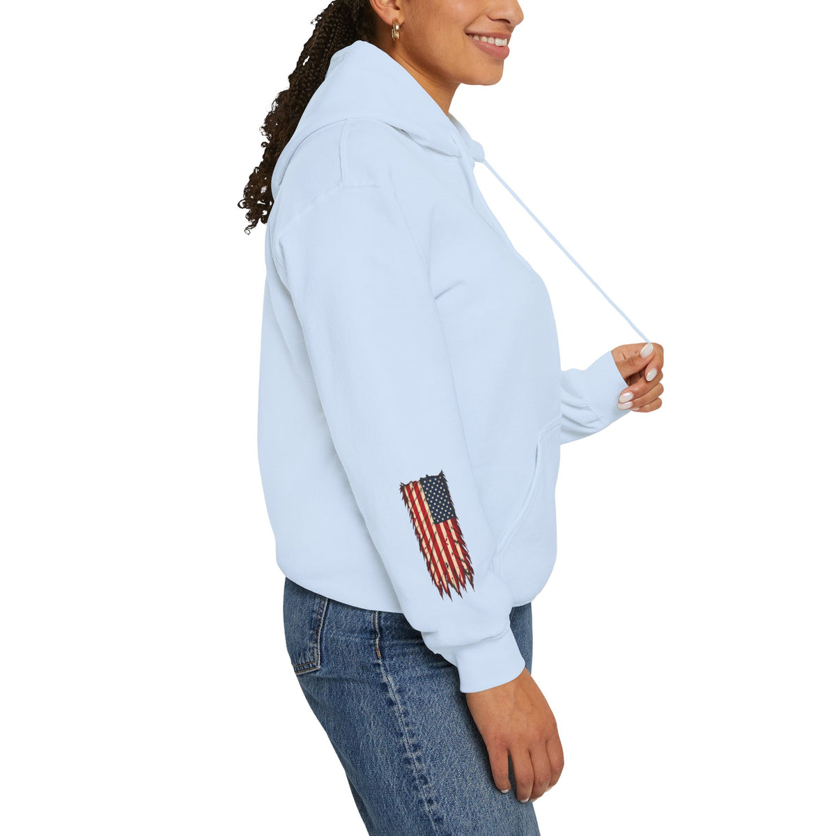 One Nation Under God Patriotic Cross Hoodie
