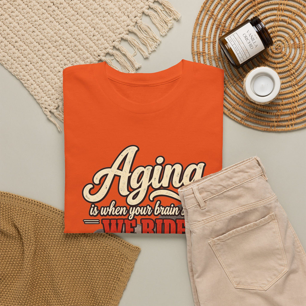 Aging: When Your Brain Says “We Ride at Dawn” Funny Graphic Tee