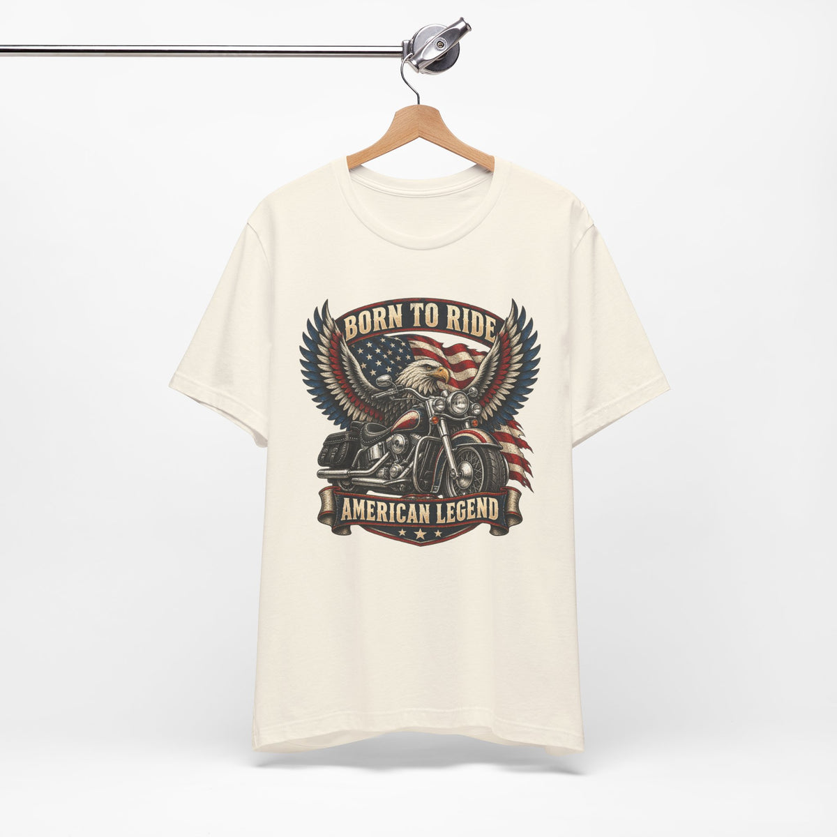Born to Ride Eagle Motorcycle Tee — American Legend Patriotic T-Shirt