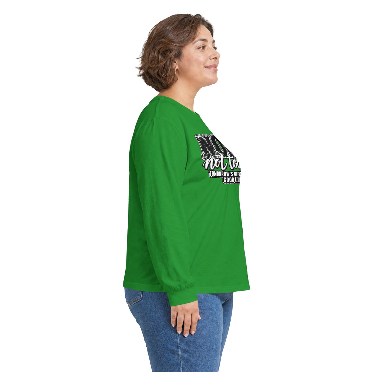 Nope Not Today Long Sleeve Tee — Funny Sarcastic Graphic Shirt