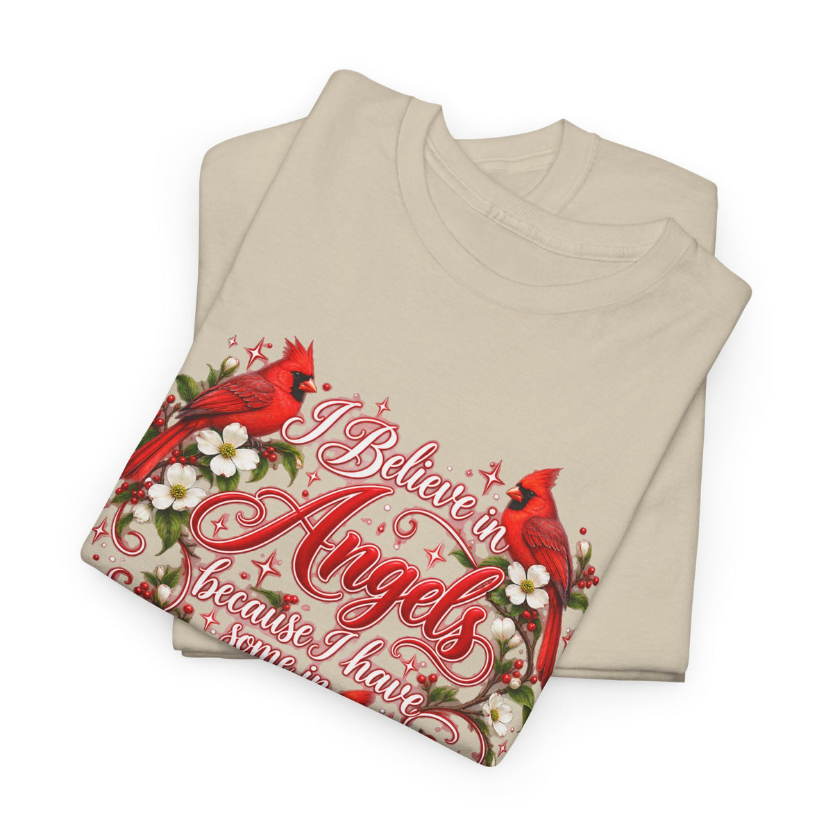 Angels from Heaven Cardinal Christmas T-Shirt