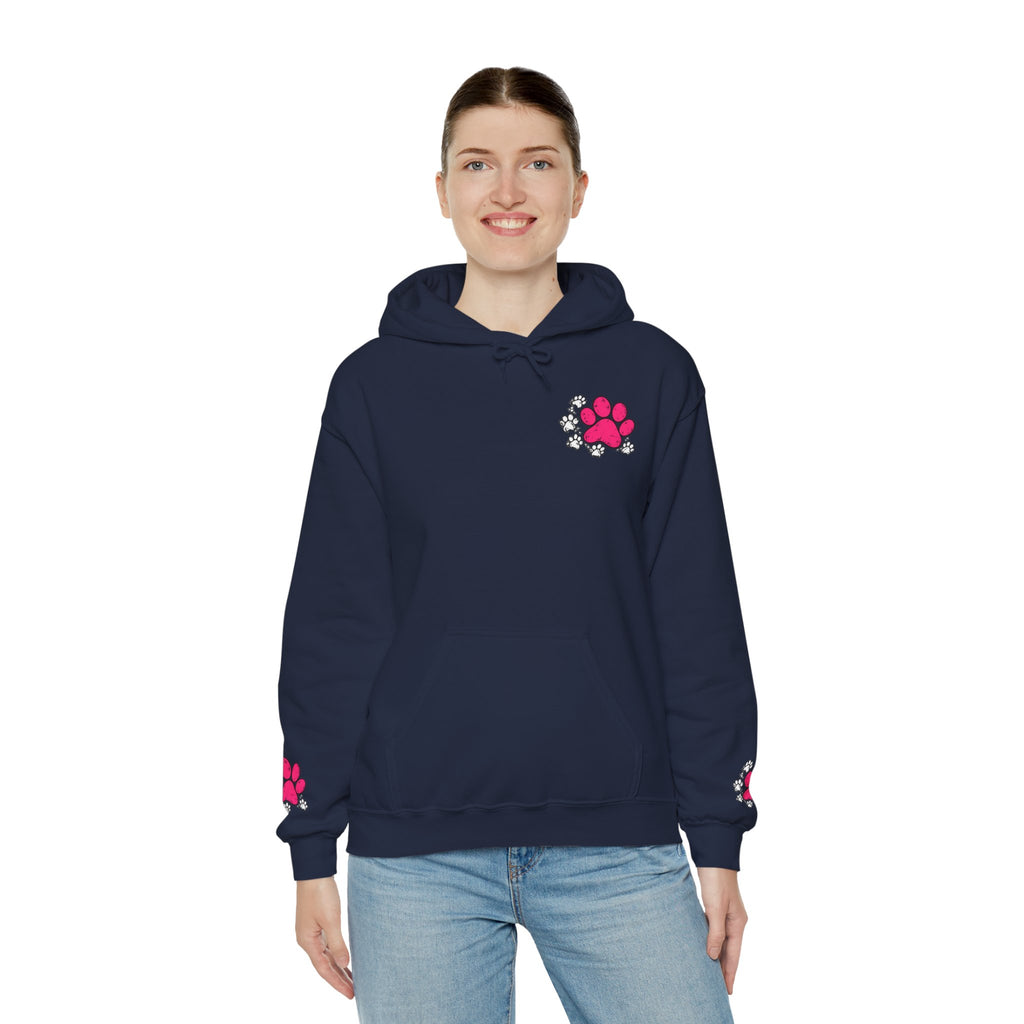 My Shadow Has Four Legs and a Tail Paw Print Hoodie
