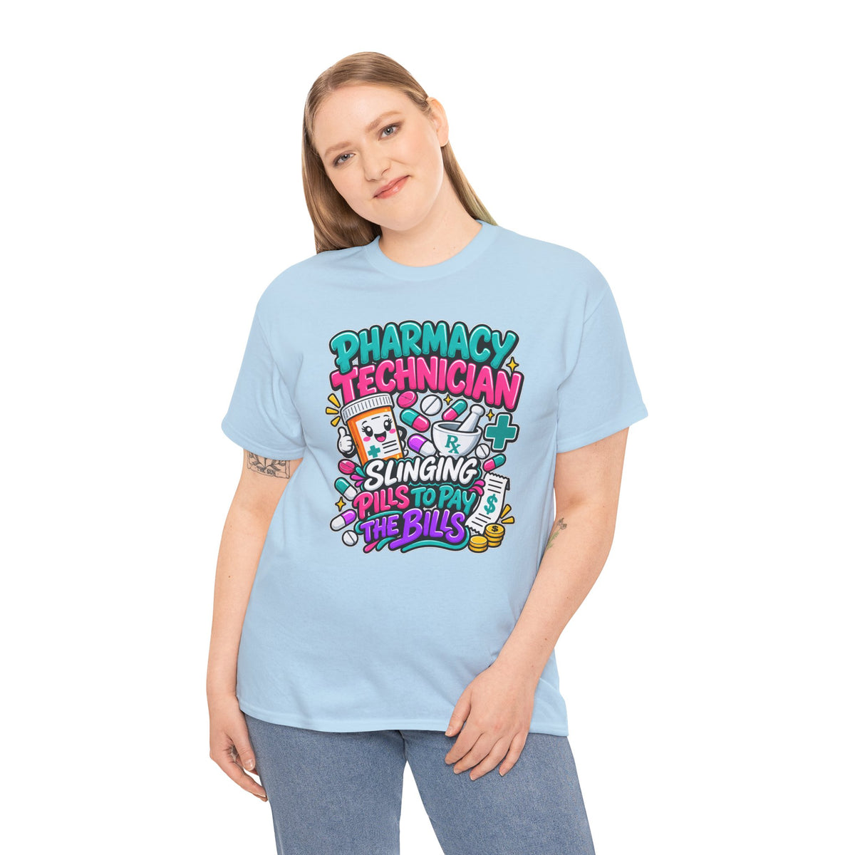 Pharmacy Technician T‑Shirt — "Slinging Pills to Pay the Bills" Graphic Tee