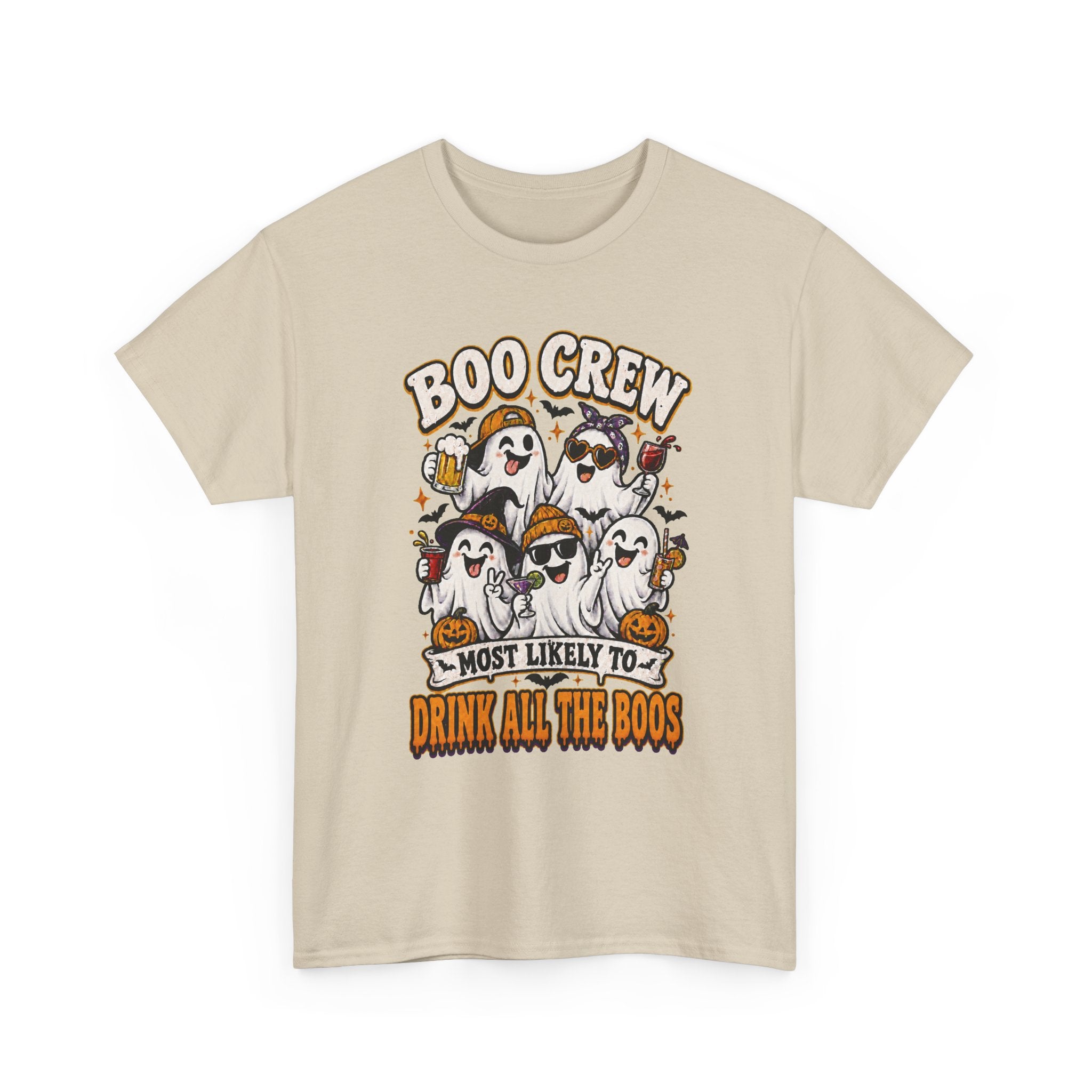 Boo Crew Halloween Tee — “Most Likely To Drink All The Boos” Ghost Party Shirt