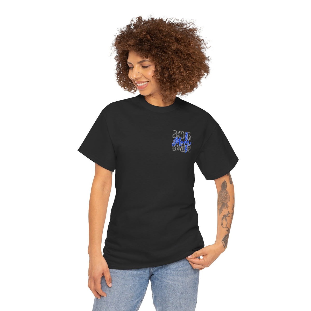 Senior Mom 2027 T-Shirt — Back Print Proud Senior Parent Tee