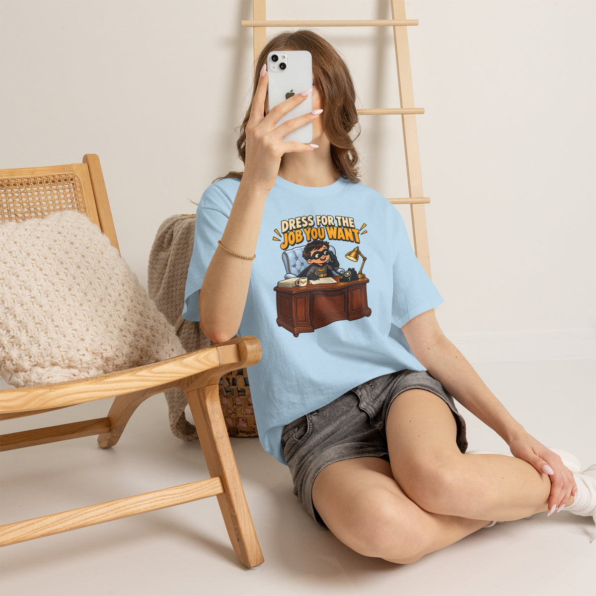 Dress for the Job You Want T-Shirt — Motivational Office Career Tee