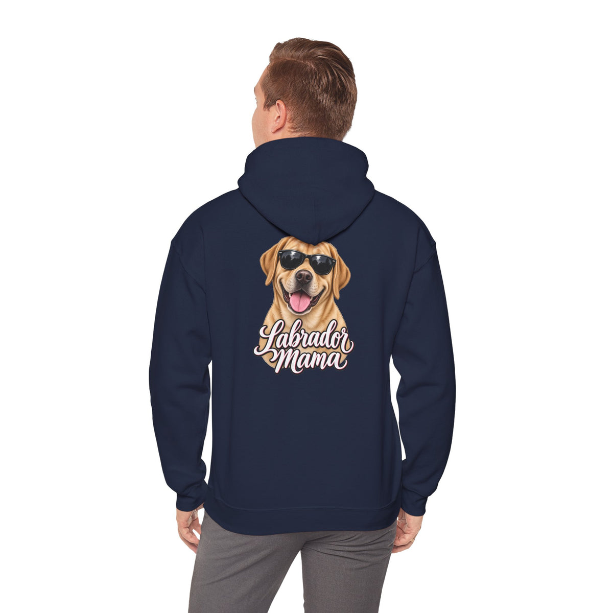 Labrador Mama Hoodie — Dog Mom Sweatshirt with Cute Sunglasses Lab Design