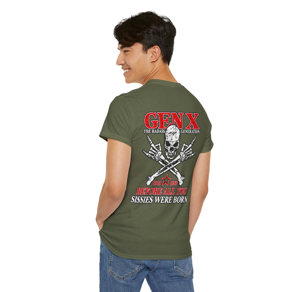 Gen X T‑Shirt — "The Badass Generation" Skull & Crossbones Retro Tee