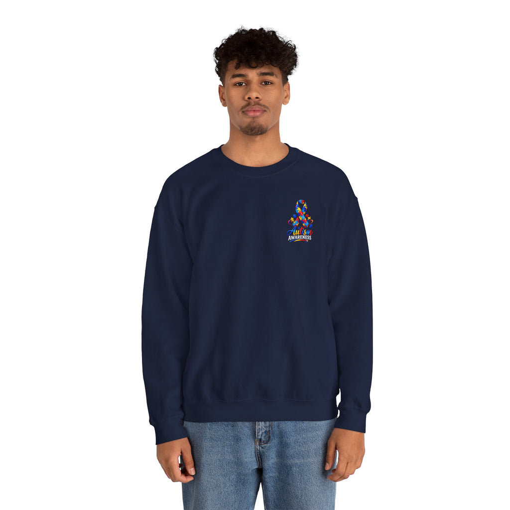 Autism Awareness Ribbon Crewneck Sweatshirt
